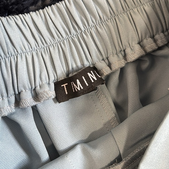 Wide Leg Baby Blue High Waisted Pants - Picture 4 of 7